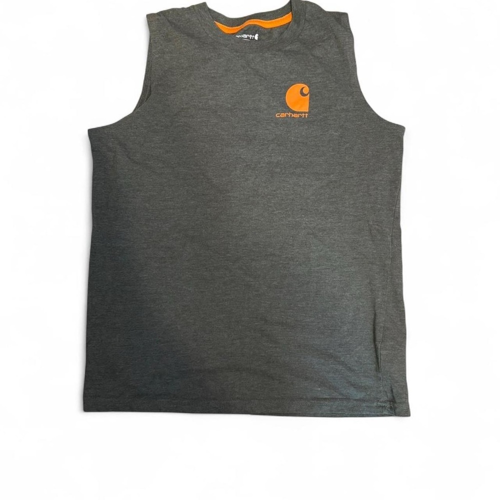 Carhartt Kids Charcoal and Orange Tank Top